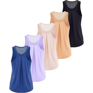 image:image5 Pack Womens Mesh Tank Tops Workout Racerback Loose Athletic Gym Yoga TopSet 4