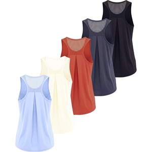 image:image5 Pack Womens Mesh Tank Tops Workout Racerback Loose Athletic Gym Yoga TopSet 6