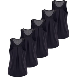 image:image5 Pack Womens Mesh Tank Tops Workout Racerback Loose Athletic Gym Yoga TopSet 9