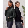 image:image2 Pack Womens Fleece Half Zip Pullover Mock Neck Sweatshirt Sweater TopsSolid Black  Charcoal Heather