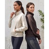 image:image2 Pack Womens Fleece Half Zip Pullover Mock Neck Sweatshirt Sweater TopsSolid Chocolate Torte  Solid Moonbeam
