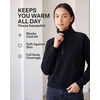 image:image2 Pack Womens Fleece Half Zip Pullover Mock Neck Sweatshirt Sweater TopsSolid Polar Night  Solid Orchid Petal