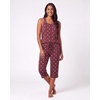 image:image2 Pack Womens Pajama Sets 2 Piece Tank Top Capri Pants PJs Sleepwear CuteSet 7
