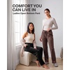 image:image3 Pack Women Velvet Straight Leg Pants Velour Sweatpants Cozy Lounge SoftSolid Black  Solid Chocolate Torte  Solid Moonbeam