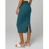 image:image3 Pack Womens Midi Skirts Pencil High Waisted Knee Length Long Slit CurvySet 4