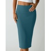image:image3 Pack Womens Midi Skirts Pencil High Waisted Knee Length Long Slit CurvySet 4