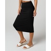 image:image3 Pack Womens Midi Skirts Pencil High Waisted Knee Length Long Slit CurvySet 5