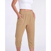 image:image3 Pack Womens Ribbed Capri Joggers Cropped Sweatpants Capris with PocketsSet 5