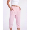 image:image3 Pack Womens Ribbed Capri Joggers Cropped Sweatpants Capris with PocketsSet 8