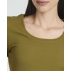 image:image3 Pack Womens Ribbed Tshirt Mini Dresses Scoop Neck Short Sleeve BodyconSolid Black  Solid Martini Olive  Solid Blue Glow