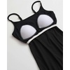 image:image3 Pack Womens Tank Mini Dresses Built in Bra Spaghetti Strap Sundress CamiSet 2