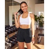image:imageReal Essentials 4 Pack Womens 25 High Waisted Running Shorts with Liner  Quick Dry Dry Fit Gym WorkoutSet 2