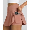 image:imageReal Essentials 4 Pack Womens Ribbed Active Skort Pockets Skirt Running Tennis Golf Workout Sports Available in PlusSet 1