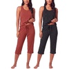 image:image2 Pack Womens Pajama Sets 2 Piece Tank Top Capri Pants PJs Sleepwear CuteSet 5