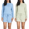 image:image2 Pack Womens Ribbed Pajama Sets 2 Piece Lounge Matching Sleepwear CuteSet 3