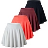 image:imageReal Essentials 4 Pack Womens Basic Casual Stretchy Mini Skirt  Skater ALine Flowy Flared Available in Plus SizeSet 1