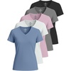 image:imageReal Essentials 5 Pack Womens Short Sleeve Breeze Tech VNeck T Shirt Workout Top Wicking Dry Fit Athletic Tee PlusSet 2