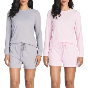image:image2 Pack Womens Ribbed Pajama Sets 2 Piece Lounge Matching Sleepwear CuteSet 2