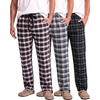 image:image3 Pack Mens Cotton Flannel Pajama Pants Lounge Sleep PJ Bottoms PocketsFlannel Set 2