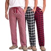 image:image3 Pack Mens Cotton Flannel Pajama Pants Lounge Sleep PJ Bottoms PocketsFlannel Set 7