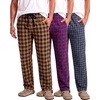 image:image3 Pack Mens Cotton Flannel Pajama Pants Lounge Sleep PJ Bottoms PocketsFlannel Set 8