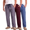 image:image3 Pack Mens Cotton Flannel Pajama Pants Lounge Sleep PJ Bottoms PocketsFlannel Set 9