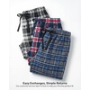 image:image3 Pack Mens Cotton Flannel Pajama Pants Lounge Sleep PJ Bottoms PocketsFlannel Set 9