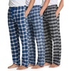 image:image3 Pack Mens Cotton Flannel Pajama Pants Lounge Sleep PJ Bottoms PocketsFlannel Set 1