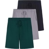 image:image3 Pack Mens Pajama Shorts Sleep Lounge Casual PJ Comfy Cooling PocketsSet 9