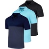 image:imageReal Essentials 3 Pack Mens Short Sleeve Golf Polo Casual Workout Sports Moisture Wicking Collared Shirt Big amp TallSet G