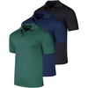 image:imageReal Essentials 3 Pack Mens Short Sleeve Golf Polo Casual Workout Sports Moisture Wicking Collared Shirt Big amp TallSet H