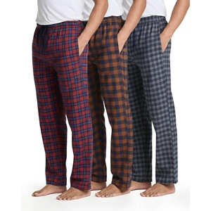 image:image3 Pack Mens Cotton Flannel Pajama Pants Lounge Sleep PJ Bottoms PocketsFlannel Set 8