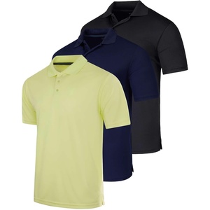 image:imageReal Essentials 3 Pack Mens Short Sleeve Golf Polo Casual Workout Sports Moisture Wicking Collared Shirt Big amp TallSet K