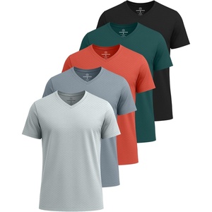 image:imageReal Essentials 5 Pack Mens Breeze Tech VNeck Dry Fit TShirts Moisture Wicking Athletic Workout amp Gym Shirts Big ampTallSet 4