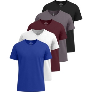 image:imageReal Essentials 5 Pack Mens Breeze Tech VNeck Dry Fit TShirts Moisture Wicking Athletic Workout amp Gym Shirts Big ampTallSet 7