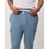 image:image3 Pack Mens Fleece Cargo Joggers Sweatpants Cuffed Athletic Gym PocketsSet 3