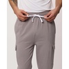 image:image3 Pack Mens Fleece Cargo Joggers Sweatpants Cuffed Athletic Gym PocketsSet 4