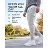 image:image3 Pack Mens Fleece Cargo Joggers Sweatpants Cuffed Athletic Gym PocketsSolid Black  Charcoal Heather  Grey Heather