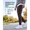 image:image3 Pack Mens Fleece Cargo Joggers Sweatpants Cuffed Athletic Gym PocketsSolid Black  Solid Chocolate Torte  Solid Moonbeam