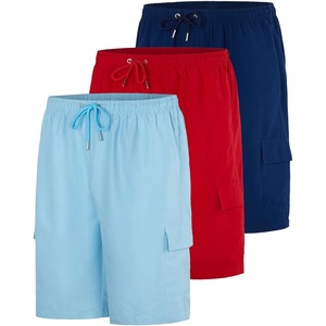 image:image3 Pack Mens Swim Trunks 9 Board Shorts Cargo Pockets Beach Bathing SuitSet 2