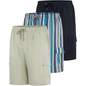 image:image3 Pack Mens Swim Trunks 9 Board Shorts Cargo Pockets Beach Bathing SuitSet 4