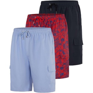 image:image3 Pack Mens Swim Trunks 9 Board Shorts Cargo Pockets Beach Bathing SuitSet 7