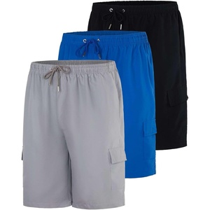 image:image3 Pack Mens Swim Trunks 9 Board Shorts Cargo Pockets Beach Bathing SuitSet 8