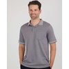 image:image3 Pack Mens Ribbed Polo Shirts Short Sleeve Collared Golf Work Pocket TeeSet 3