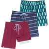 image:image3 Pack Mens Swim Trunks 2 in 1 Board Shorts 7 Bathing Suit CompressionSet 4