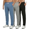 image:imageMens 3Pack Open Bottom Fleece Sweatpants by Real EssentialsSet 1