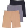image:imageReal Essentials 3 Pack Mens 9 Stretch Golf Shorts with Pockets  Flat Front Casual Work Dress Short for MenSet 1