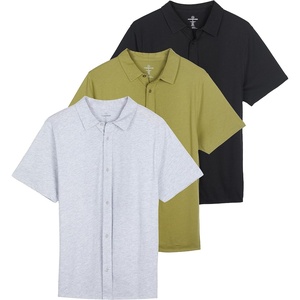 image:image3 Pack Mens Button Down Shirts Short Sleeve Jersey Casual Dress CollaredSet 4