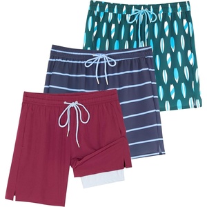 image:image3 Pack Mens Swim Trunks 2 in 1 Board Shorts 7 Bathing Suit CompressionSet 4