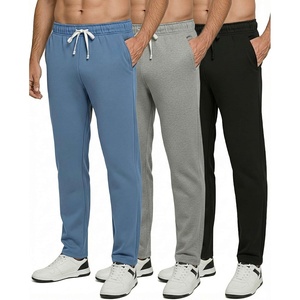 image:imageMens 3Pack Open Bottom Fleece Sweatpants by Real EssentialsSet 1